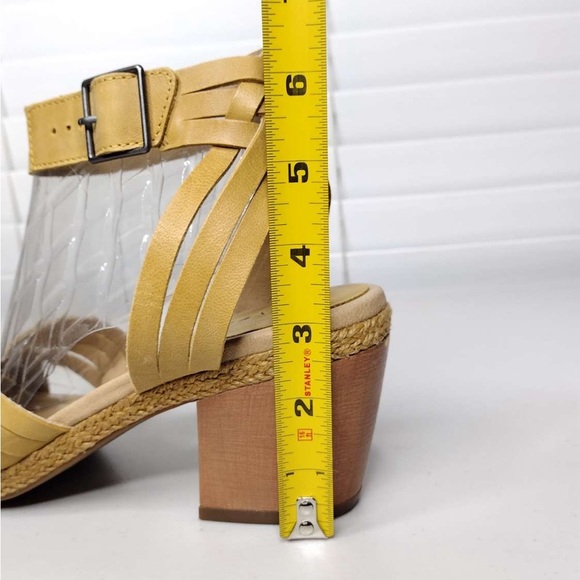 Lucky Brand Noxa Open Toe Boho 10M Leather Block Heel Sandals - Picture 12 of 14